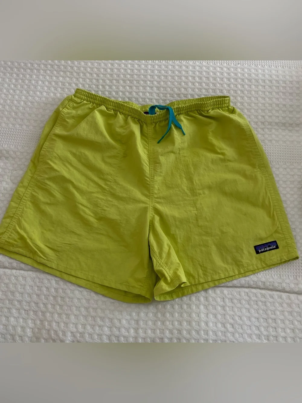 Patagonia Men's Bright Yellow-Green Swim Shorts